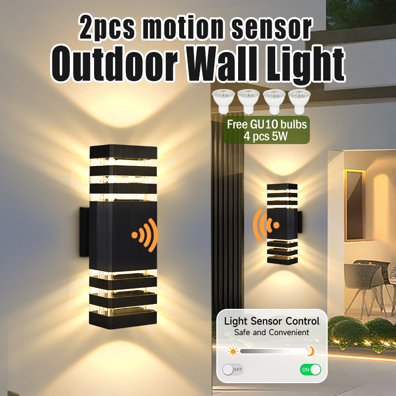 Outdoor Power Outlet Weatherproof - Lampe murale extérieure à capteur de