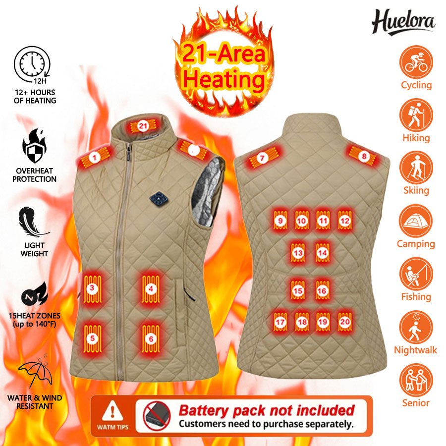 Outdoor Powerbank - Huelora 21 zones gilet chauffant hiver