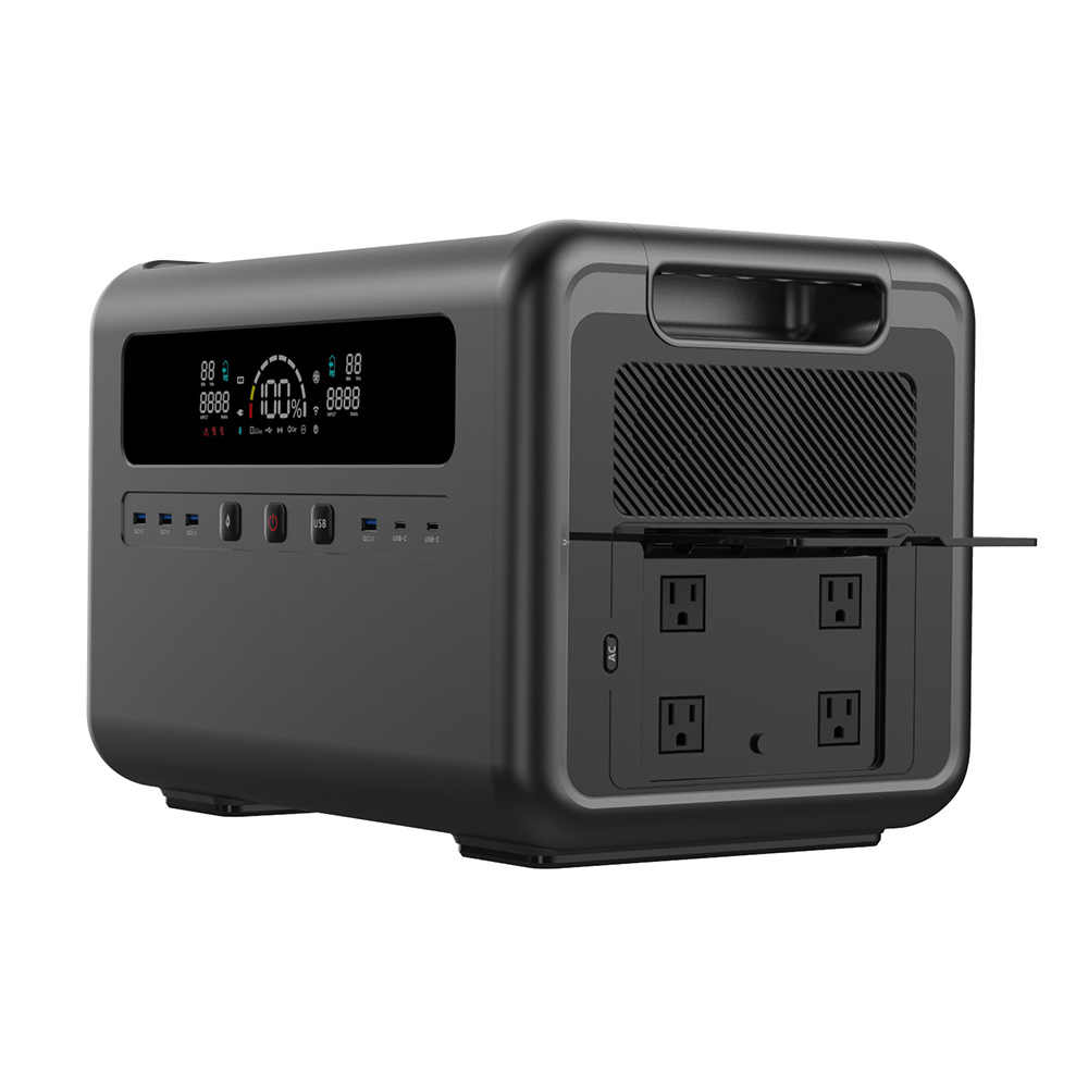 Outdoor Power For Camping - Générateur solaire 2400W, station d'alimentation portable