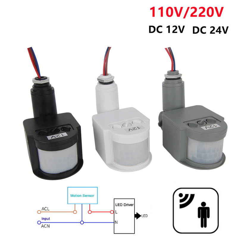 Outdoor Power Outlet Weatherproof - Capteur de mouvement PIR 12V 220V/110V,
