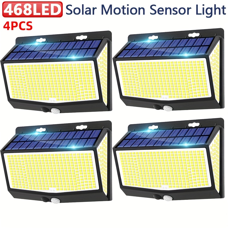 Outdoor Power Outlet Weatherproof - Lampes murales solaires d'extérieur, 468 LED,