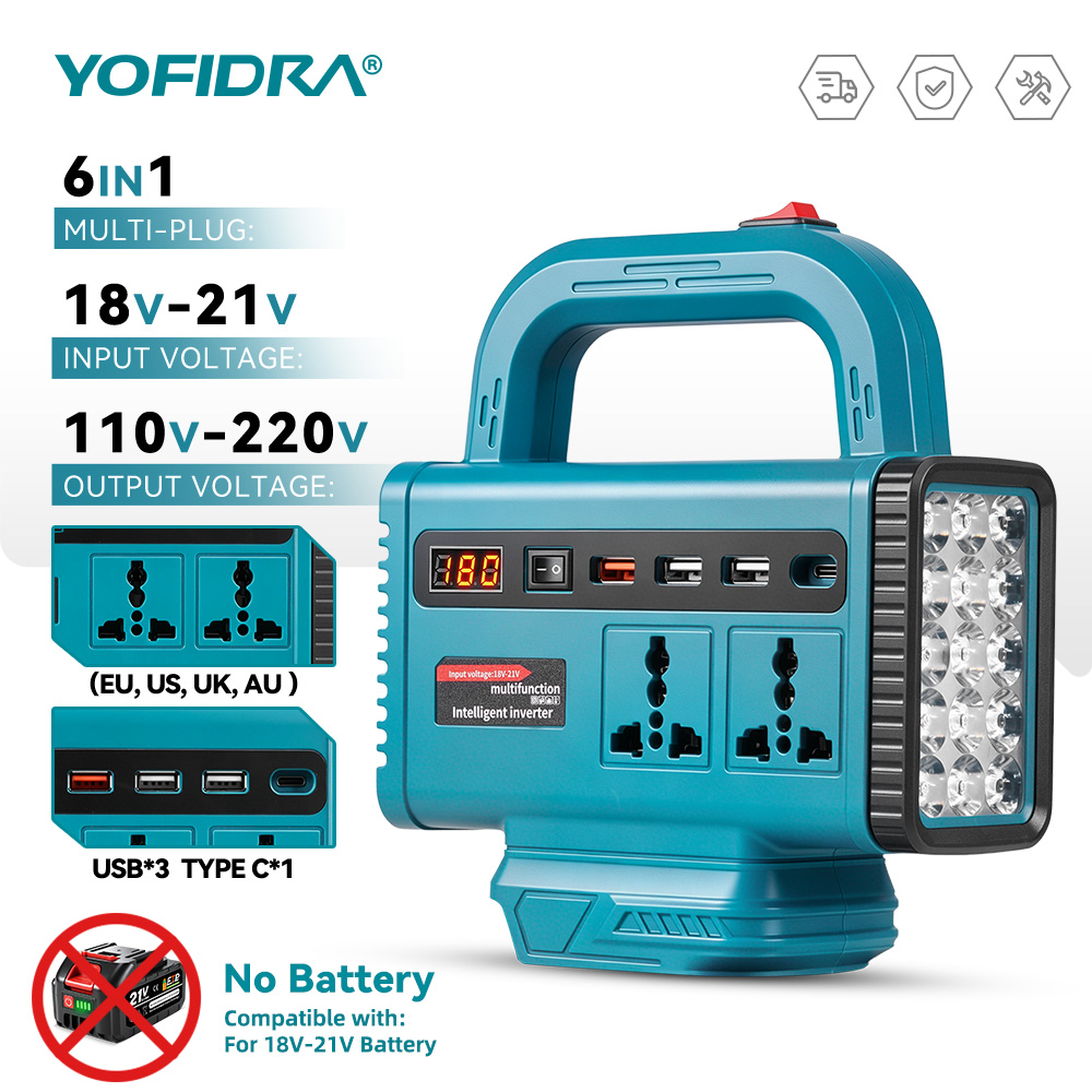 Outdoor Power Adapter Usb C - Convertisseur d'alimentation portable YOFIDRA 220V, alimentation