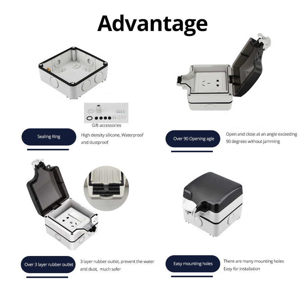 Wallpad IP66 boîte extérieure  - Outdoor Power Outlet Weatherproof avis et prix