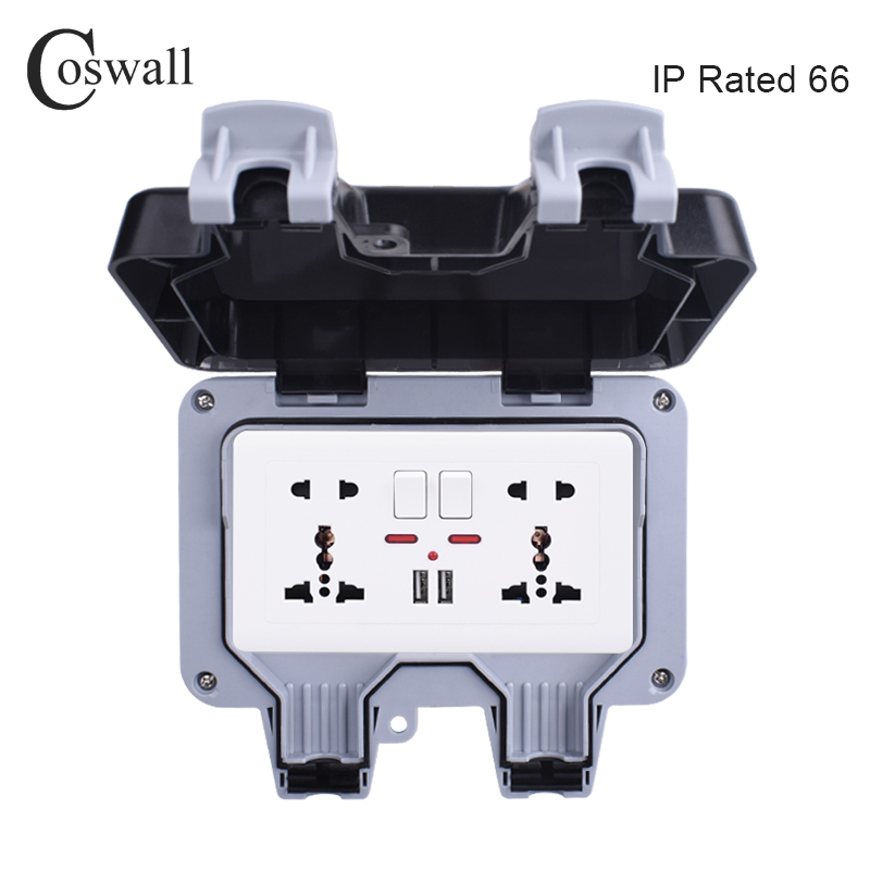 Coswall IP66 résistant aux int - Outdoor Power Outlet Weatherproof avis et prix